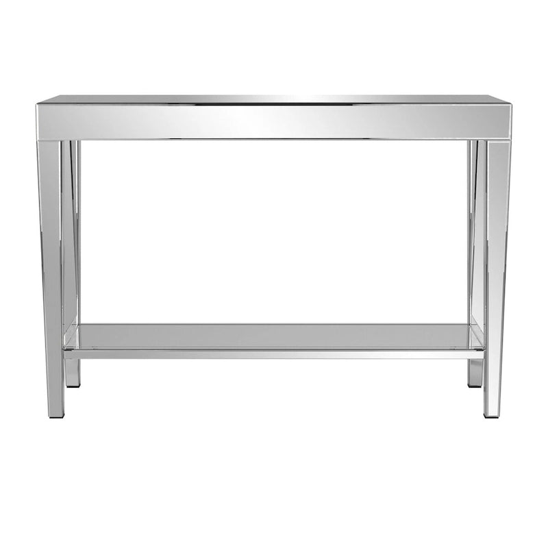 Allan Andrews Mirrored Console Table with Bottom Shelf