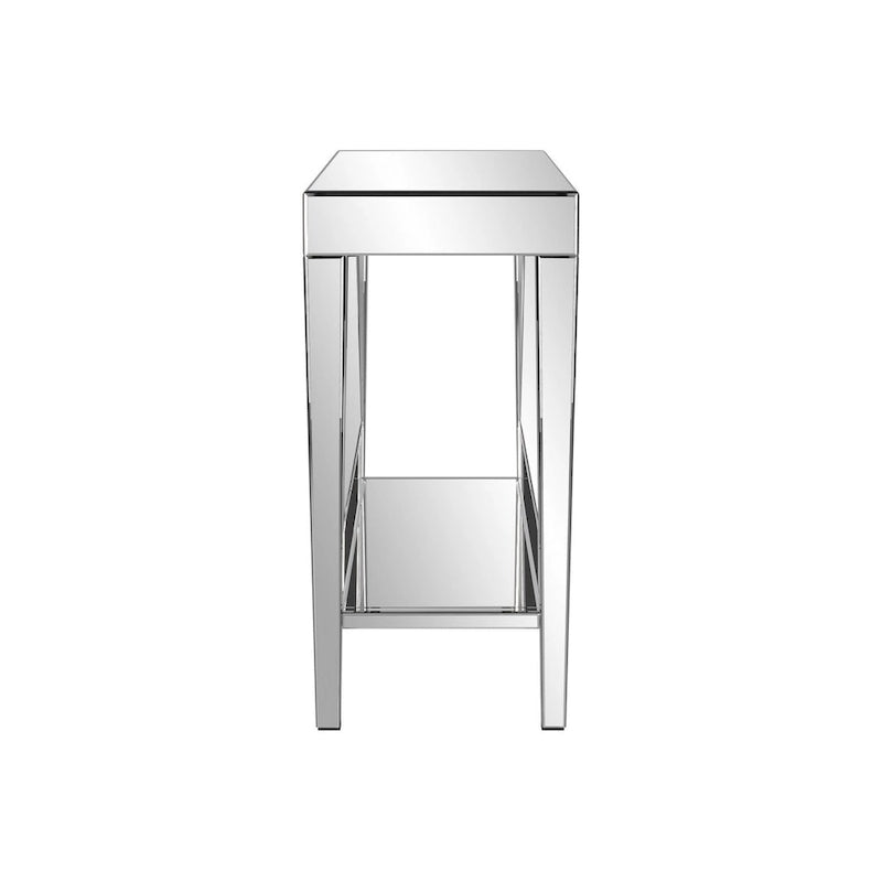 Allan Andrews Mirrored Console Table with Bottom Shelf