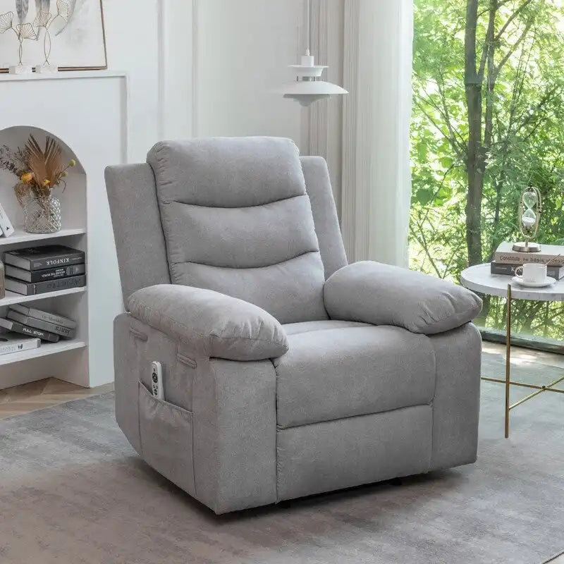 Power Recliner with Adjustable Massage Function and Heating System