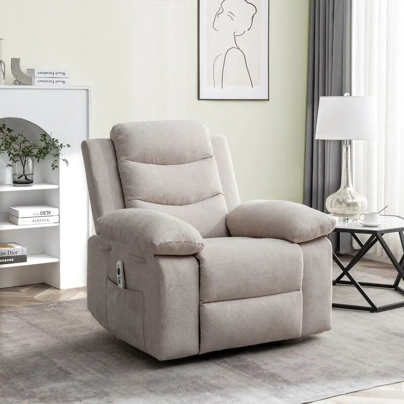 Power Recliner with Adjustable Massage Function and Heating System