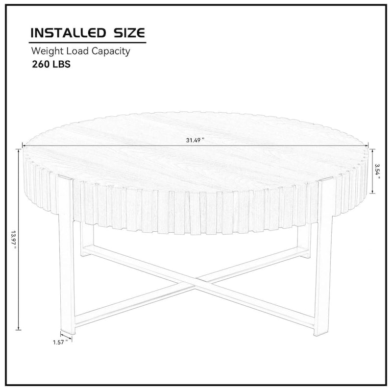 Round Coffee Table for Living Room