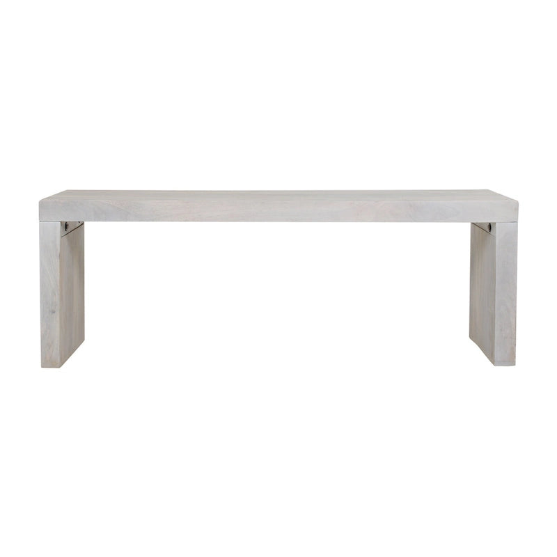 White Sand 51-Inch Solid Mango Wood Bench