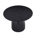 Round Dining Table with Wood Finish
