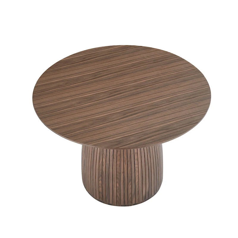Round Dining Table with Wood Finish