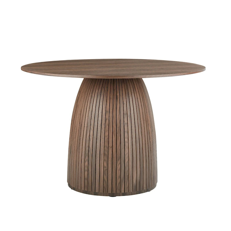 Round Dining Table with Wood Finish
