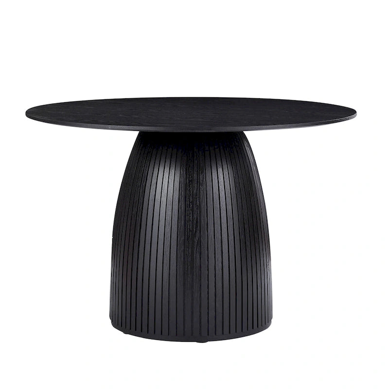 Round Dining Table with Wood Finish