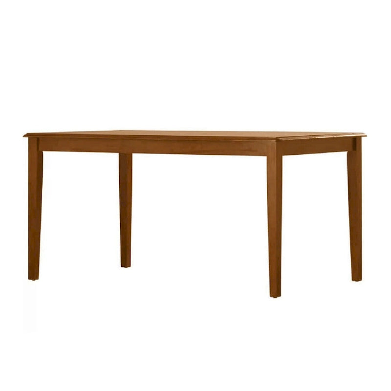 60 Inch Rectangular Dining Table, Tapered Legs, Rich Walnut Brown