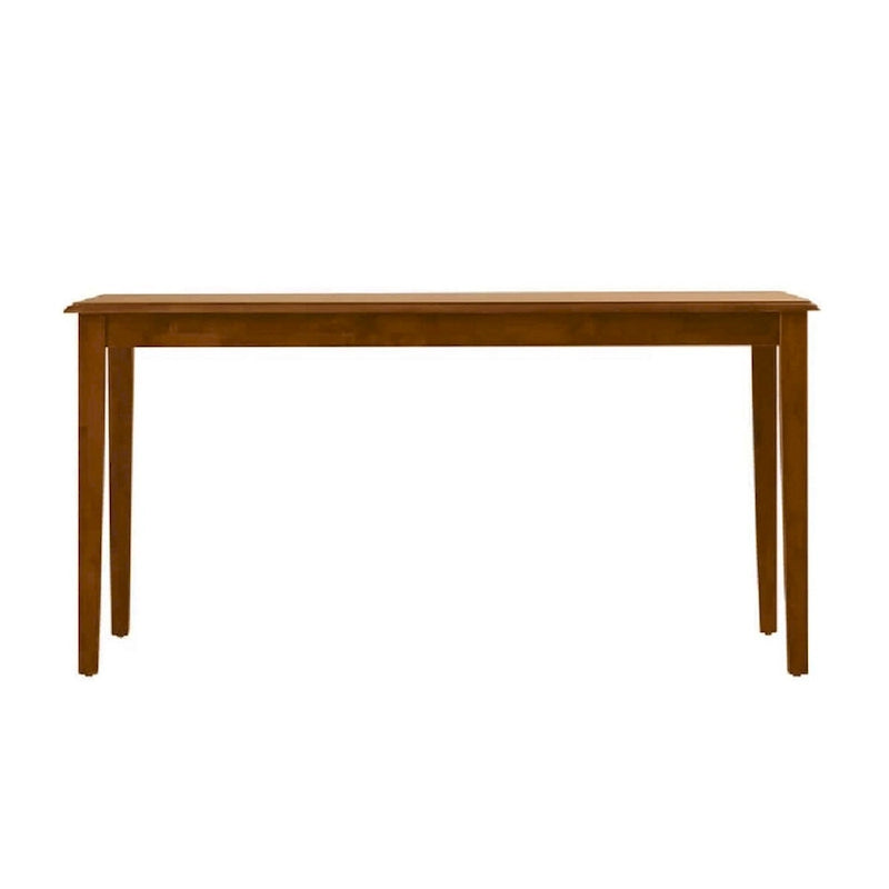 60 Inch Rectangular Dining Table, Tapered Legs, Rich Walnut Brown