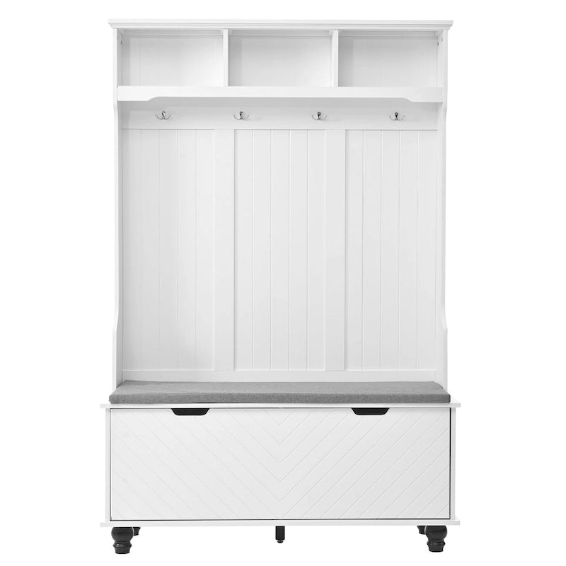 Merax 4-in-1 Entryway Hall Tree with Storage Bench