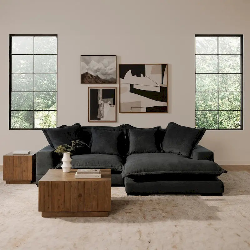 NADAAL STUDIOS Niall, Square Wooden Coffee Table, Brown - 31.5 X 31.5 X 16