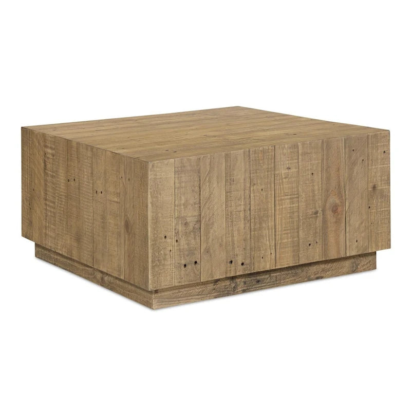 NADAAL STUDIOS Niall, Square Wooden Coffee Table, Brown - 31.5 X 31.5 X 16