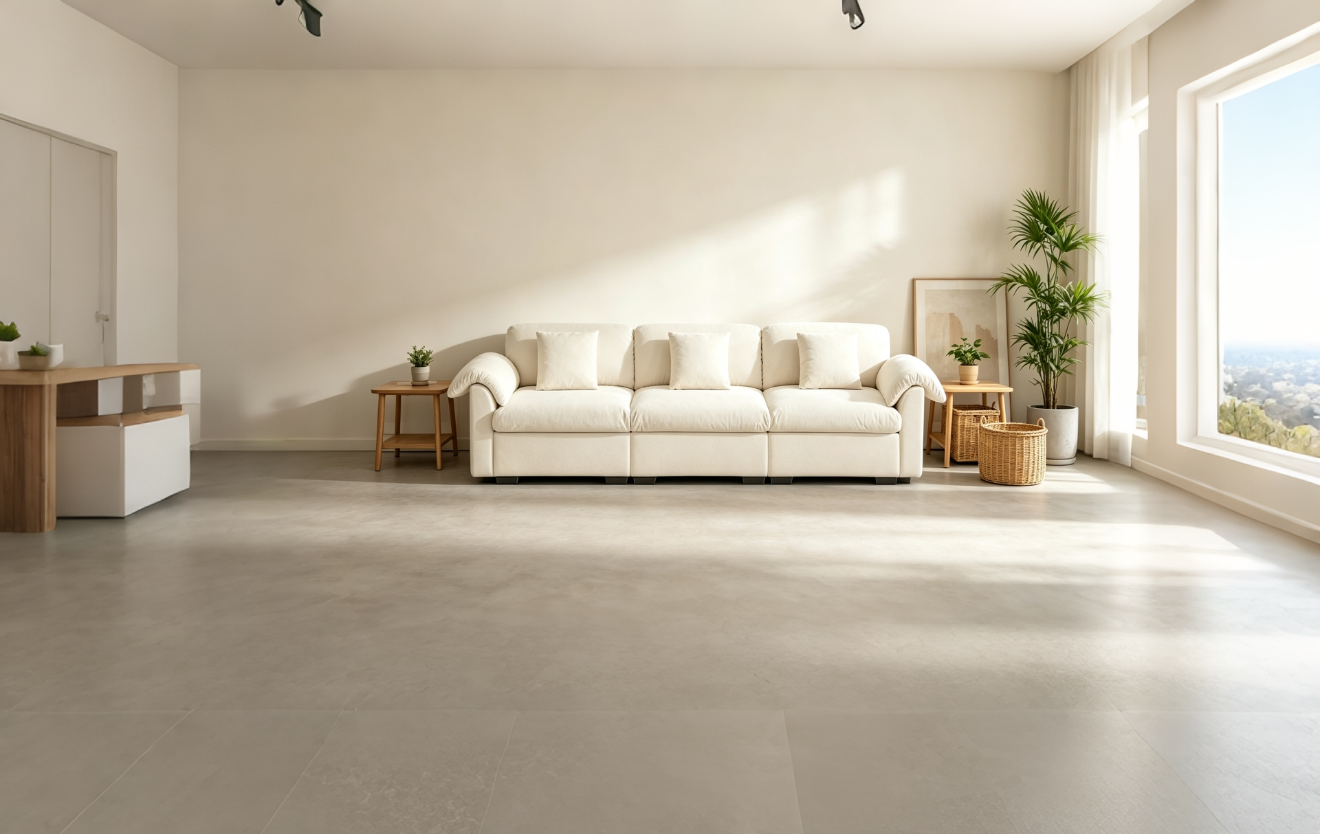 Velvet 4-Seater Sofa with Storage